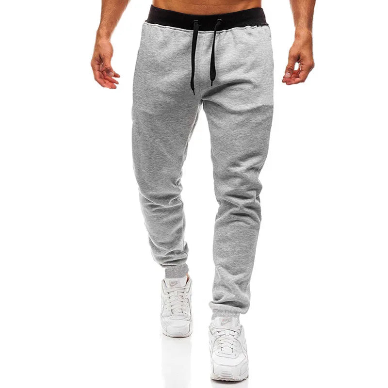 Mens Casual Pants Autumn Winter Sweatpants Men Running Jogger Sports Gym Trousers Fashion Solid Color Workout Long Pants 2025