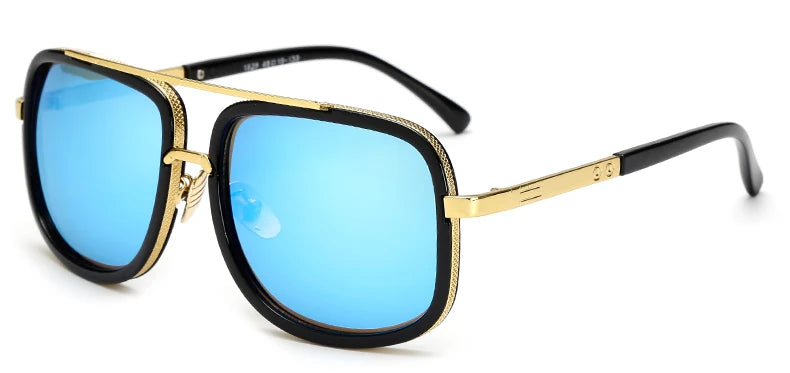 Oversized Metal-Frame Sunglasses
