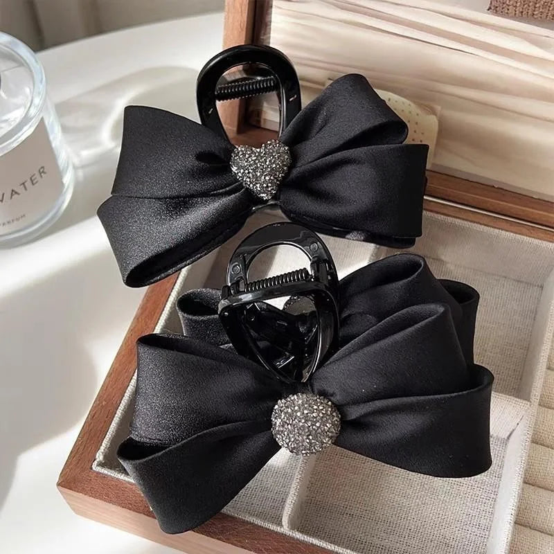 Women's Rhinestone Bow Hair Clip
