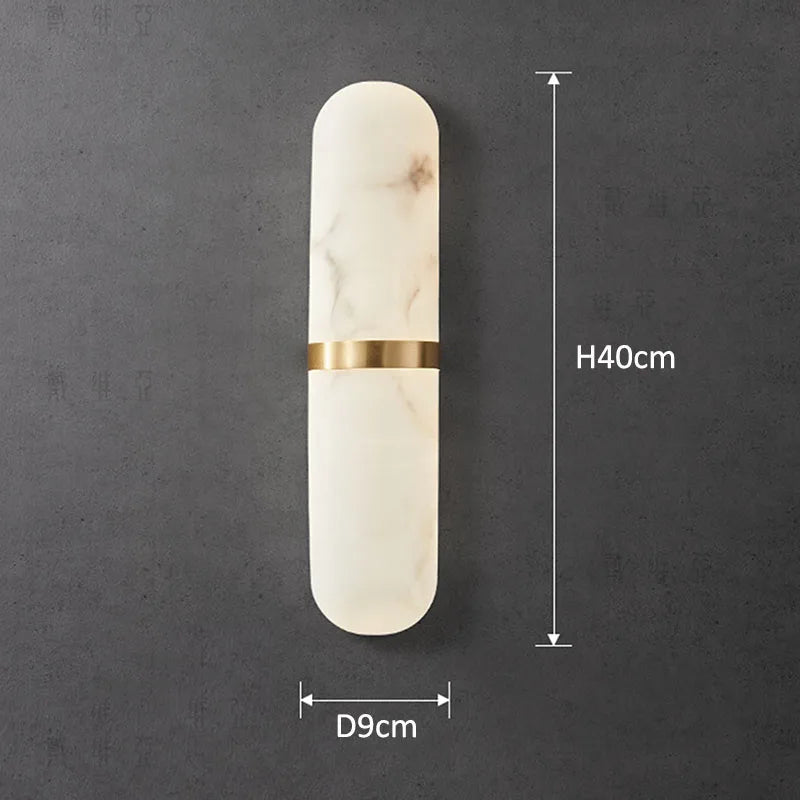 Semicylinder Wall Light Led 12W Imitation Marble Decor Bedside Lamp Living Dining Room Bathroom Doorway Hallway Sconce Lights