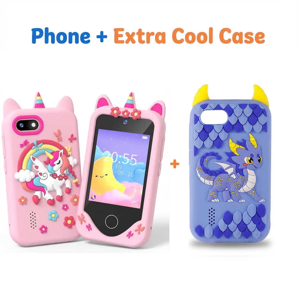 Kids Smart Toy Phone 44 Puzzle Games MP3 Player Camera Touchscreen