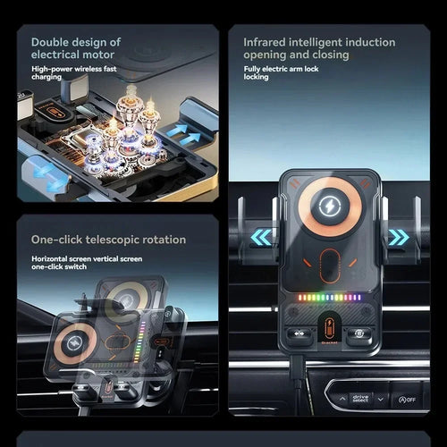 15W Air-Vent Wireless Car Charger & Phone Holder