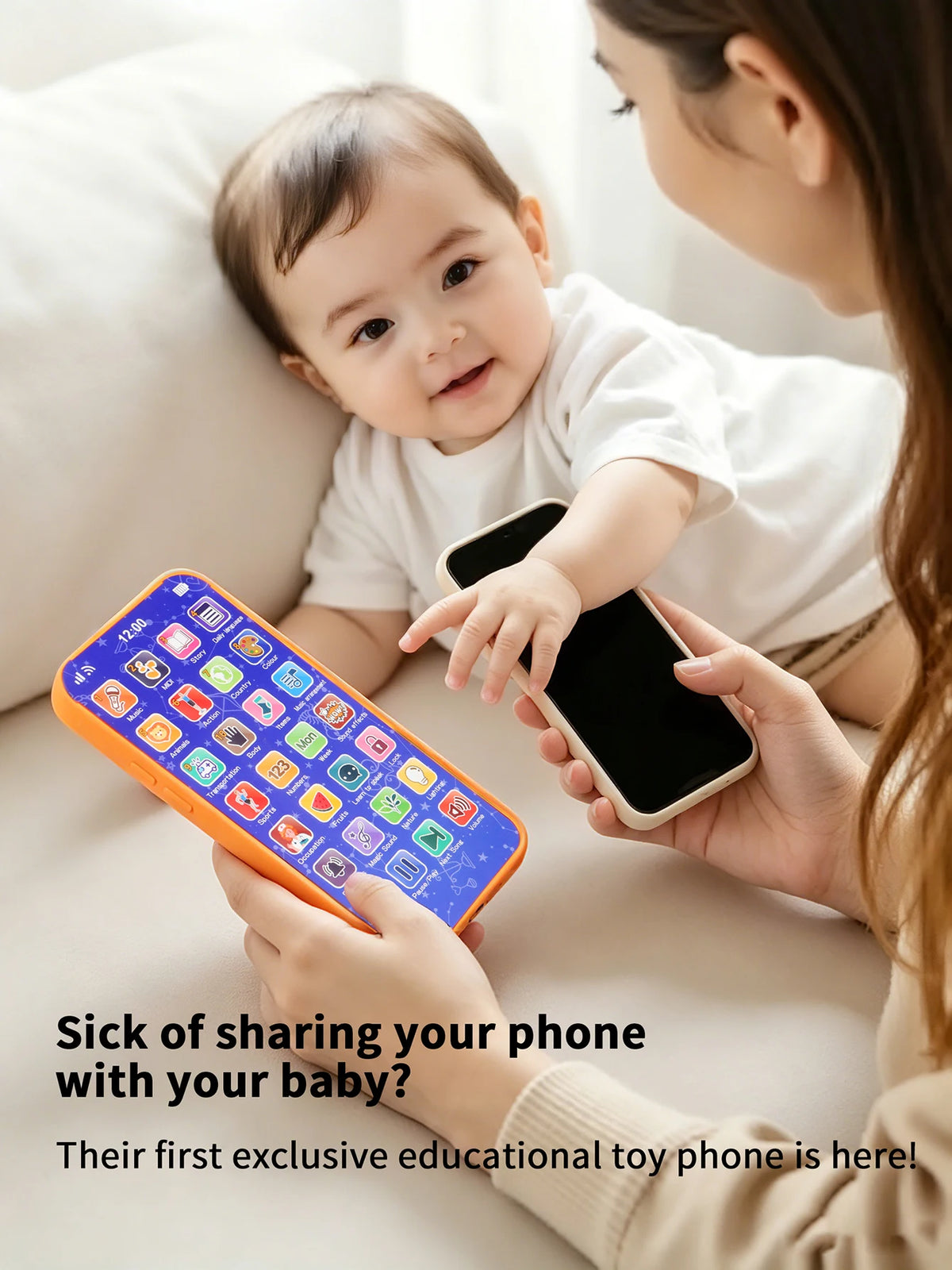 Children'S Smart Realistic Toy Smartphone Educational Early Learning