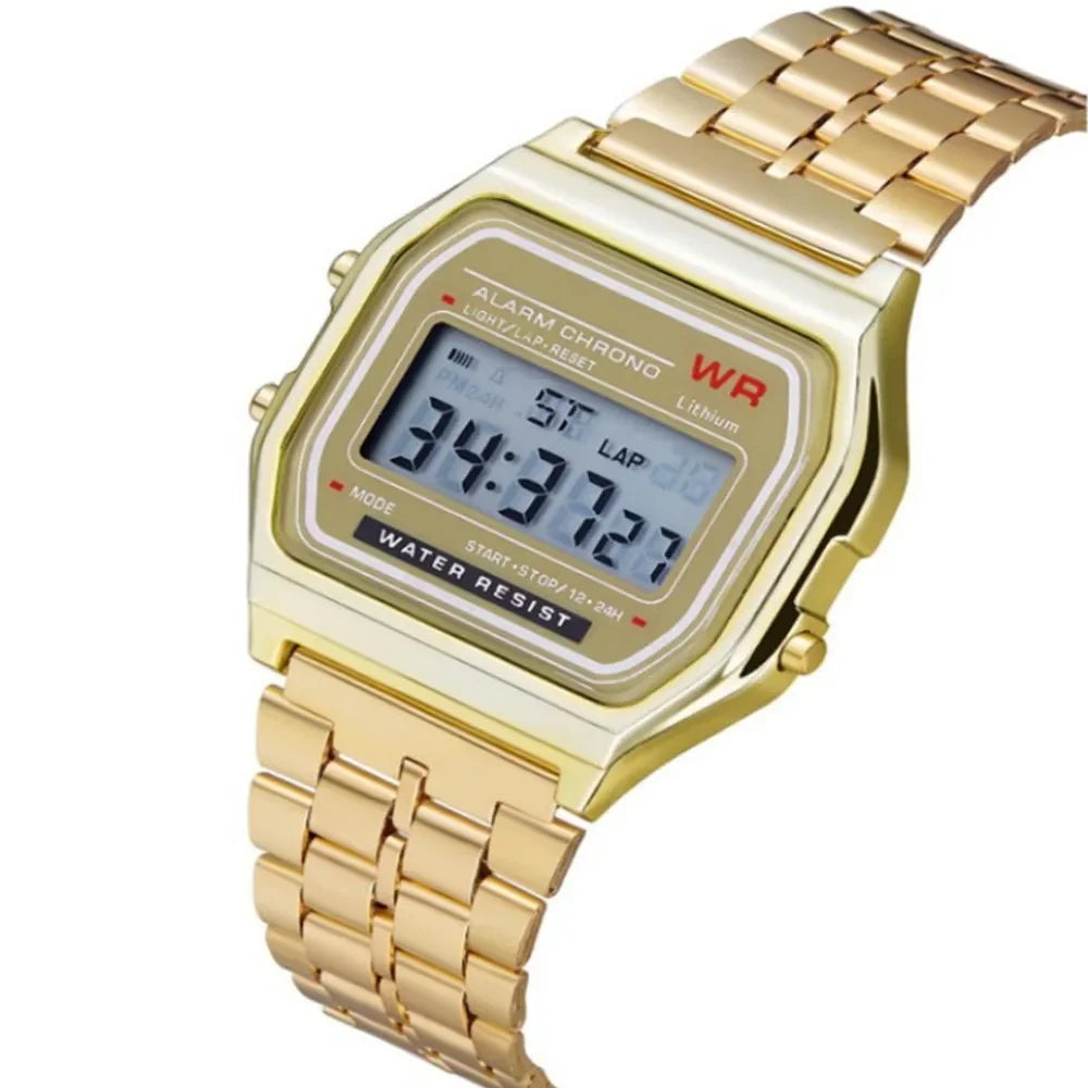 LED Digital Stainless Steel Watch
