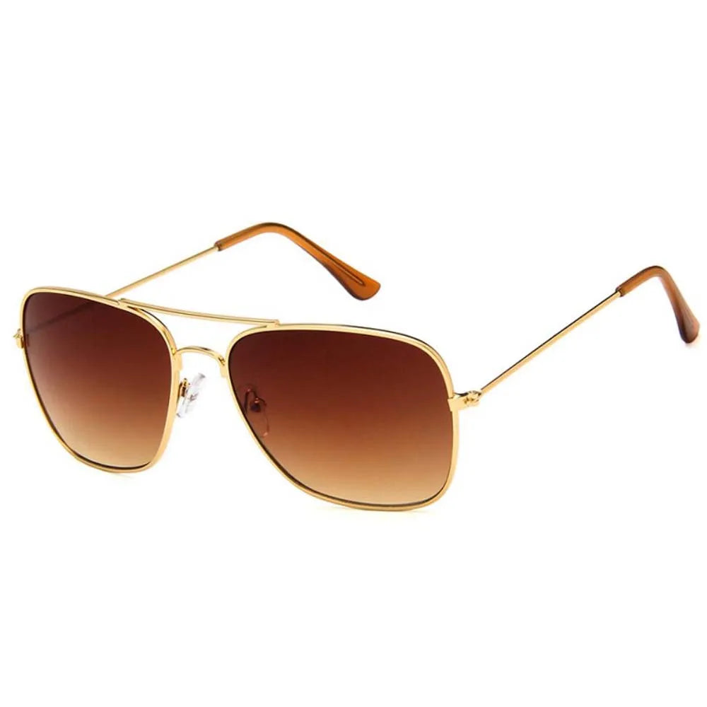 Vintage Double-Bridge Square Sunglasses