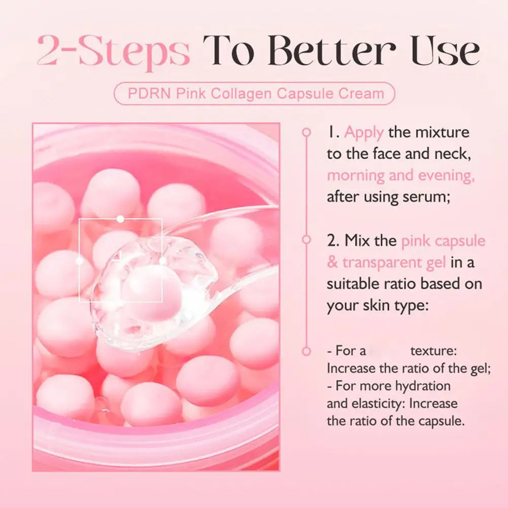 PDRN Pink Collagen Capsule Cream 5% Niachinamide VC Whitening Hydrolyzed