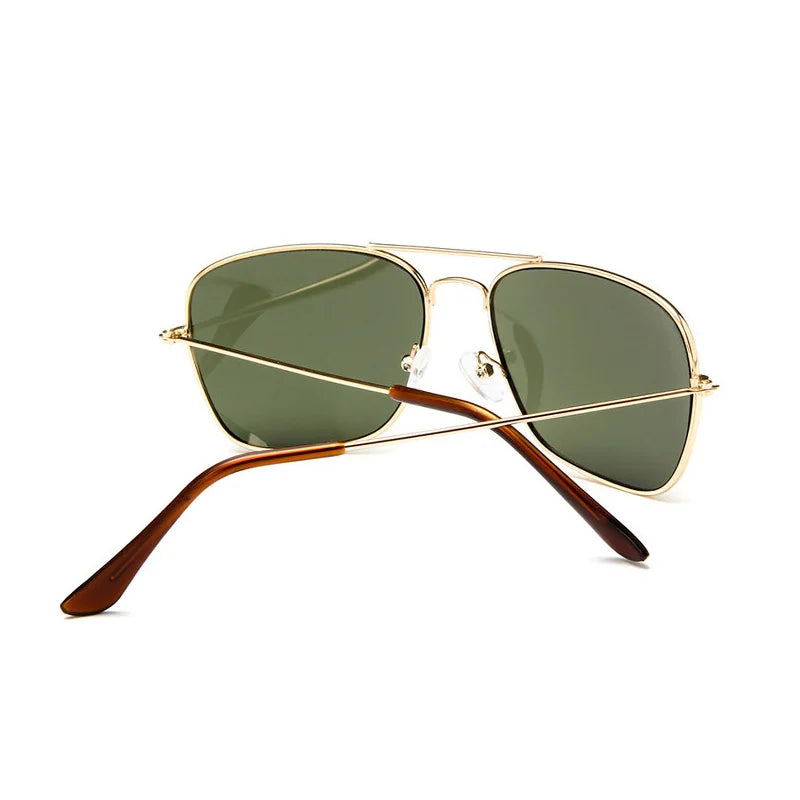 Vintage Double-Bridge Square Sunglasses