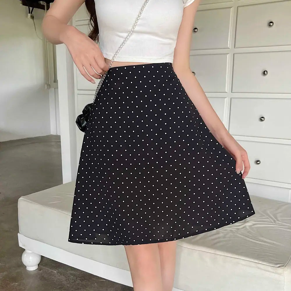 Skirts for Women High Waist Midi Woman Skirt Red Chic & Elegant Summer