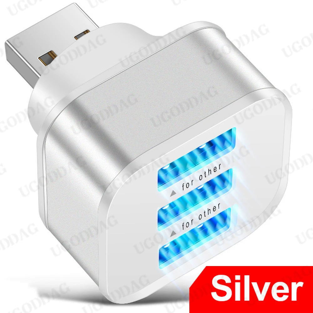 Car USB HUB Charging Extender 2.0 3-Port Extended Usb Splitter With