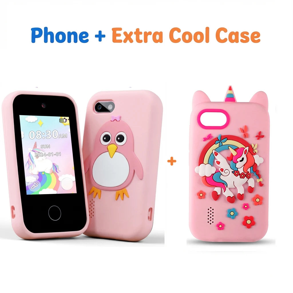 Kids Smart Toy Phone 44 Puzzle Games MP3 Player Camera Touchscreen