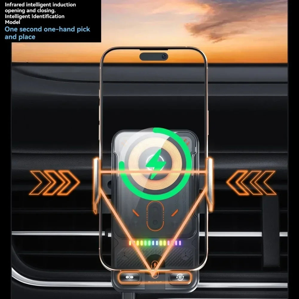 15W Air-Vent Wireless Car Charger & Phone Holder