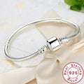 925 Sterling Silver Snake Chain DIY Charm Bracelet For Women Gift