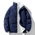 Winter Fashion Men's New Jacket Double-sided Wear Warm Winter Corduroy Cotton Clothing, Men's and Women's Fleece Jacket Thick
