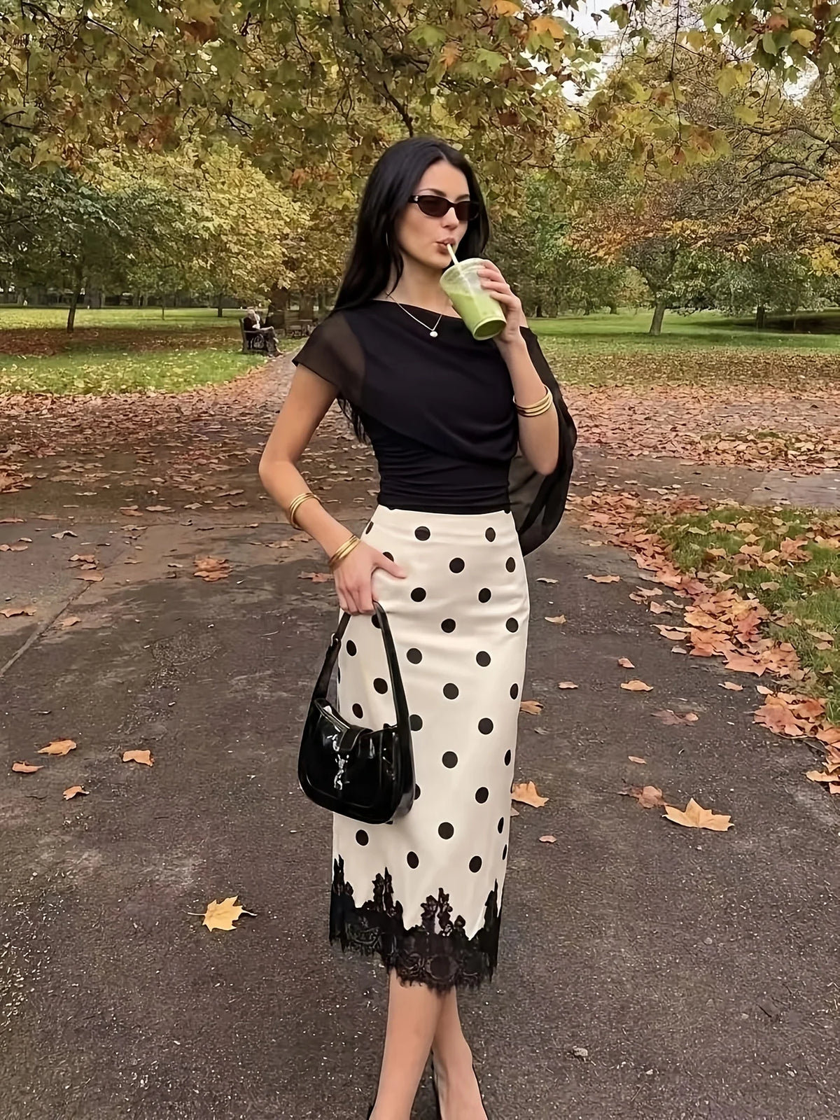 Skirts for Women Women Skirt Summer Skirts Elegant Dot Lace High Waist