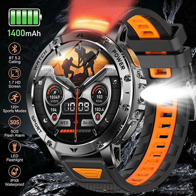 1.7-Inch Bluetooth Smart Watch with SOS & Sports Modes