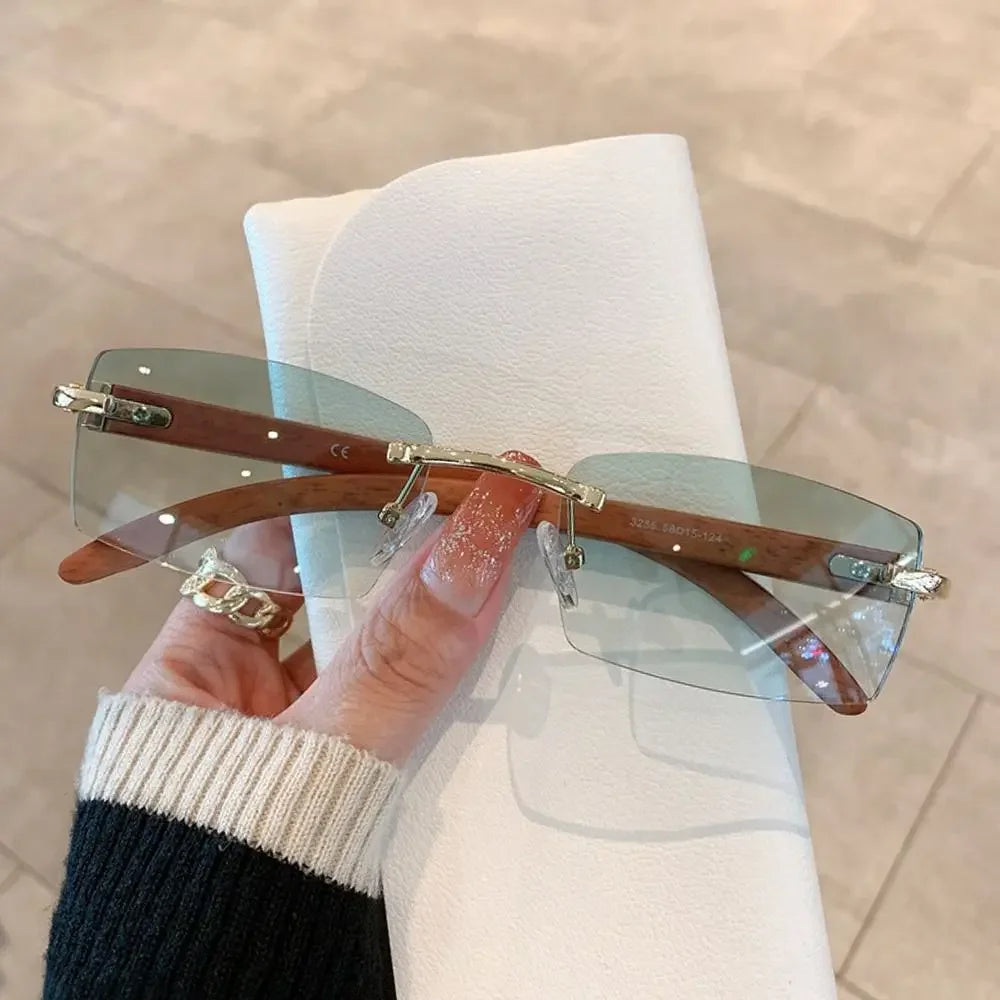 Rimless Rectangle Sunglasses