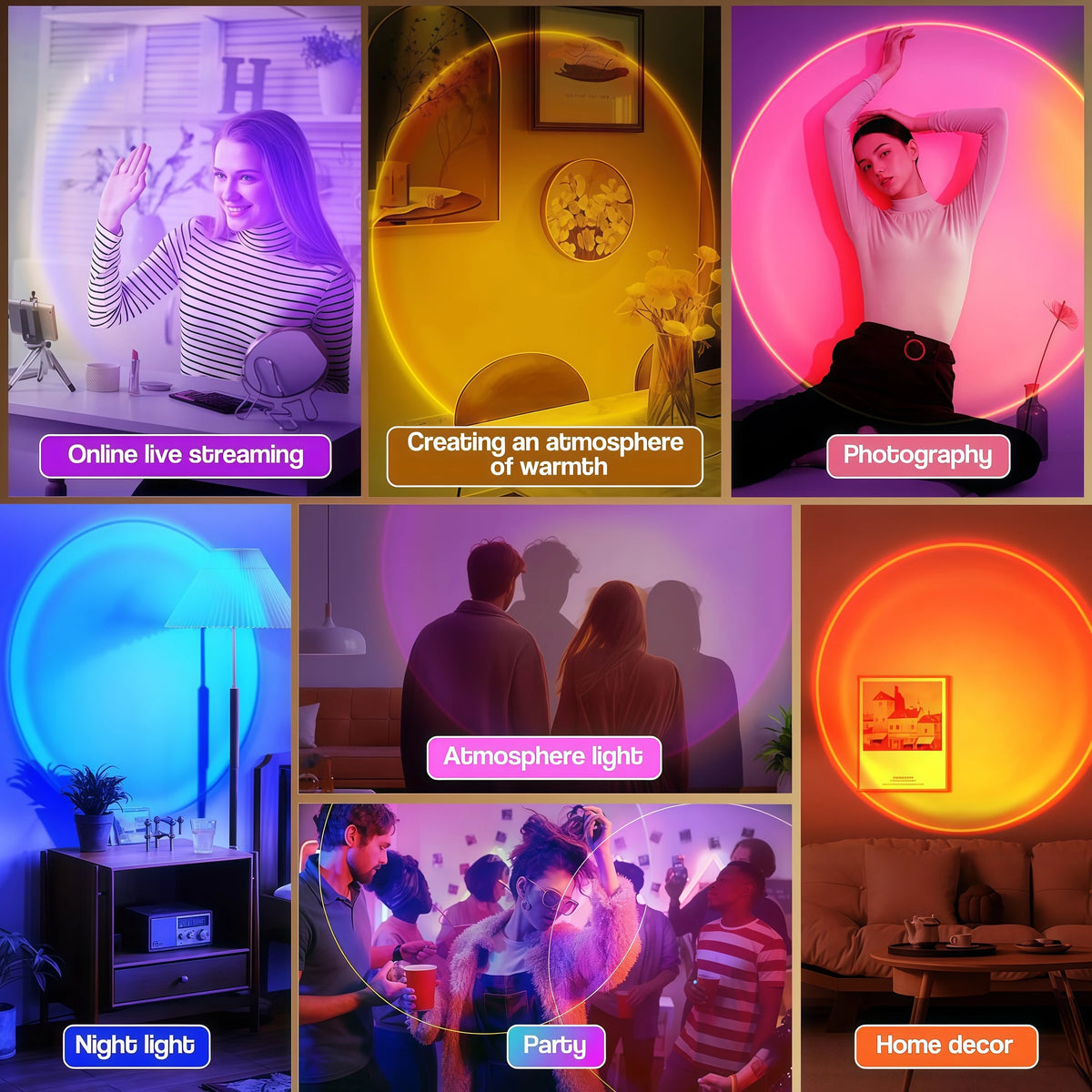 16-Colour Sunset Projection Lamp
