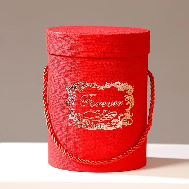 Flower Box Flower Bouquet Packaging Round Cardboard Gift Boxes Hug