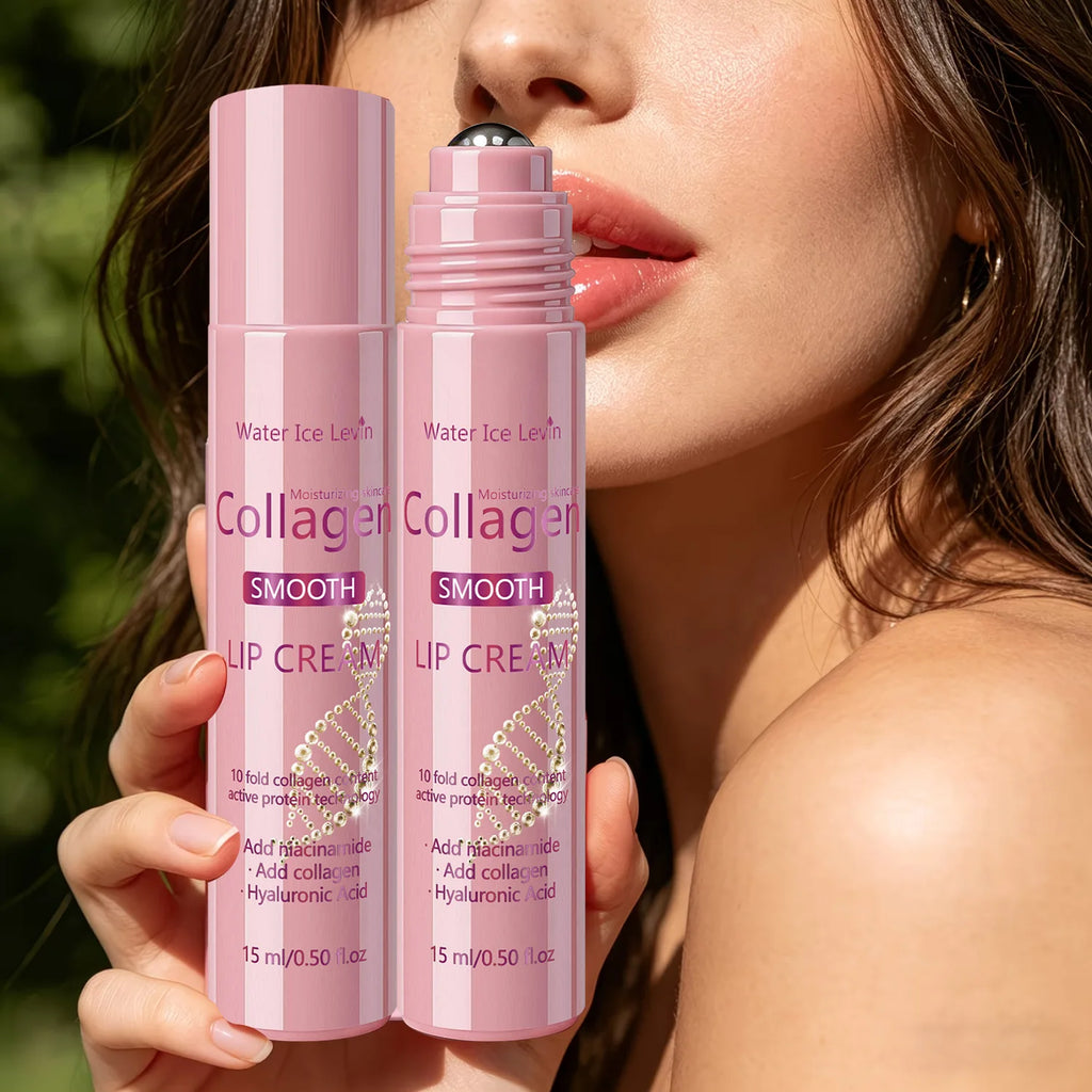 Collagen Lip Cream - Hyaluronic Acid & Niacinamide, Long-Lasting Hydration for Chapped Lips Fast plump lipstick plump gloss oil