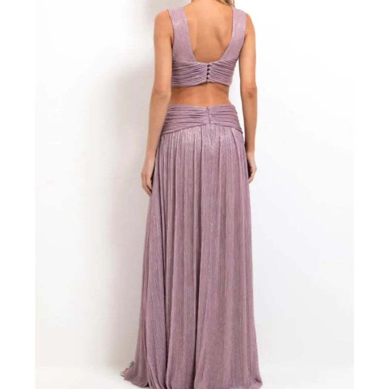 Dress Temperament Evening Dresses Vestidos Largos Hot Style French Solid
