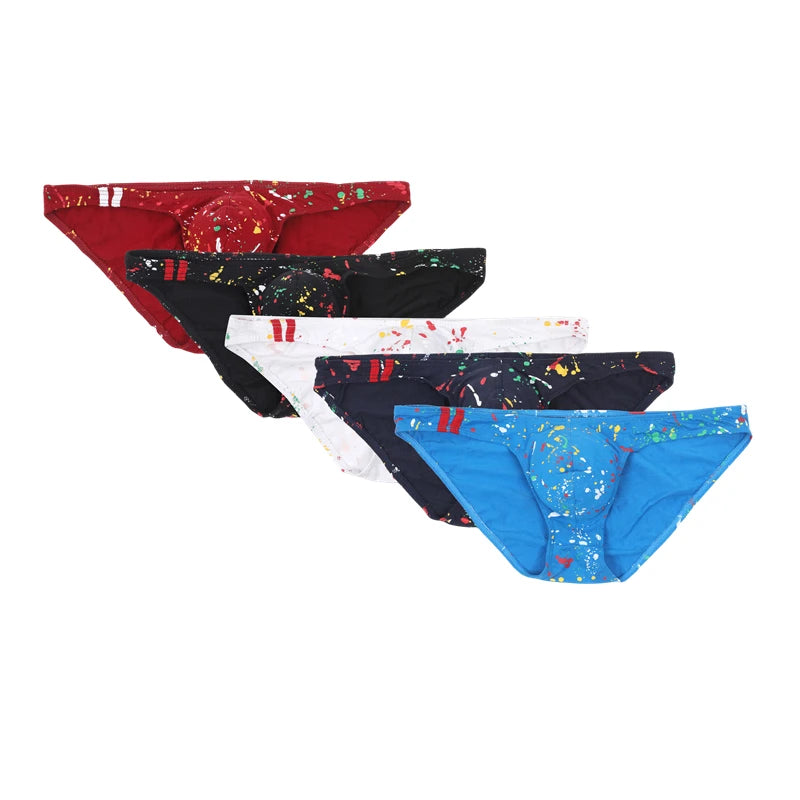 Mens Cotton Briefs Sexy Men Underwear Comfortable Colorful Briefs Underwear Calzoncillos Hombre Slips Printed Men Briefs Cuecas