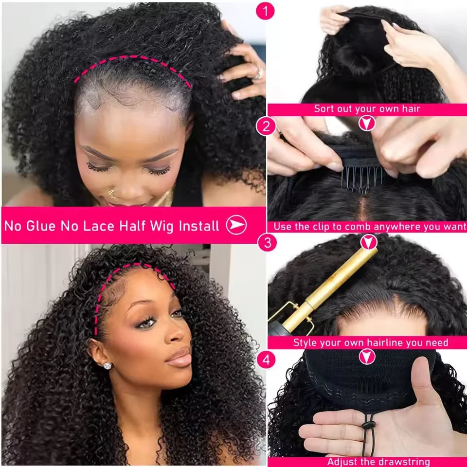 300% Density Burmese Curly Human Hair Wigs For Women Brazilian Glueless