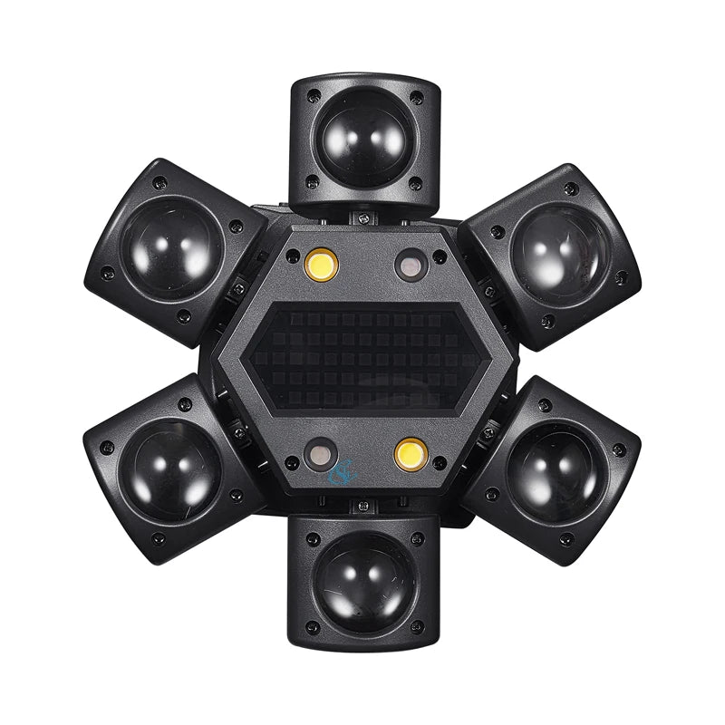 80W RGB LED Beam Moving Head Light Mini Six Arm Stage Rotating Effect Lights Remote Controller  DJ Disco Party Lamp