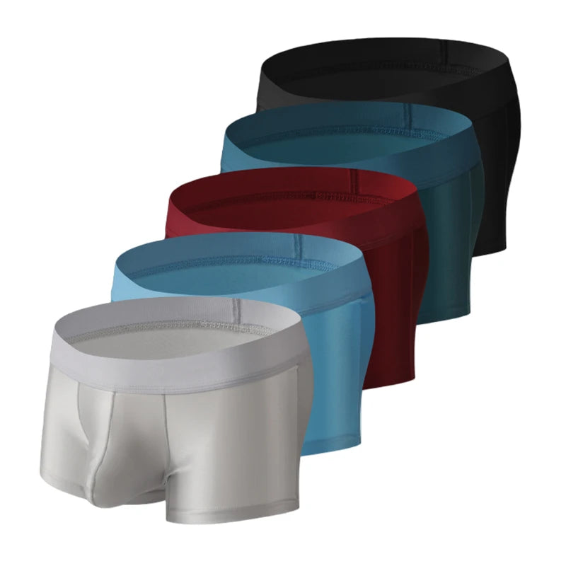 Men's Glossy Breathable Boxer Briefs