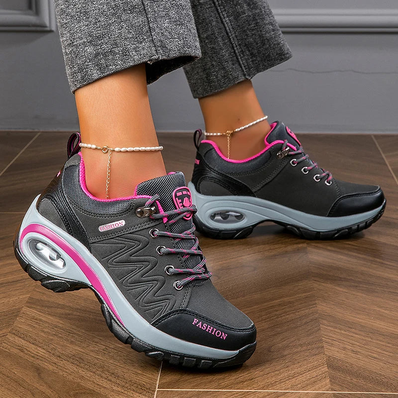 Women's Waterproof Platform Hiking Sneakers