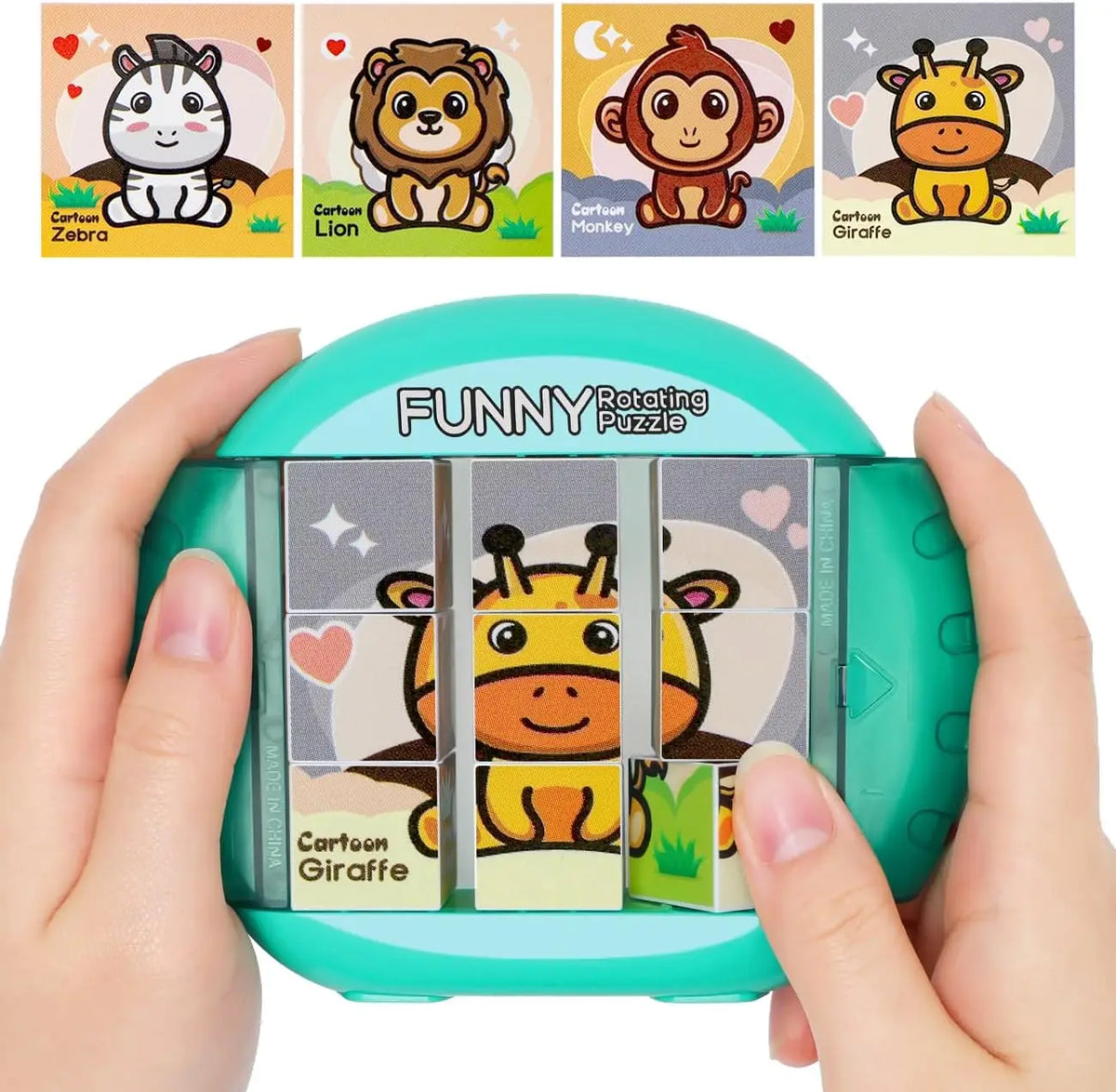 4IN1 Rotating Puzzle For Kids Fidget Toys 3 4 5 6 7 8 Year Old 4 Puzzles