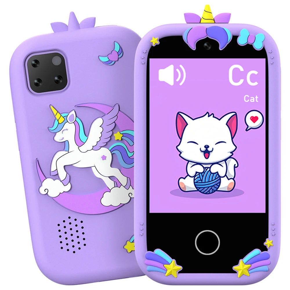 Upgrade Kid Smart Phone Toy 2.8 Inch Touch Video Recording Music Player