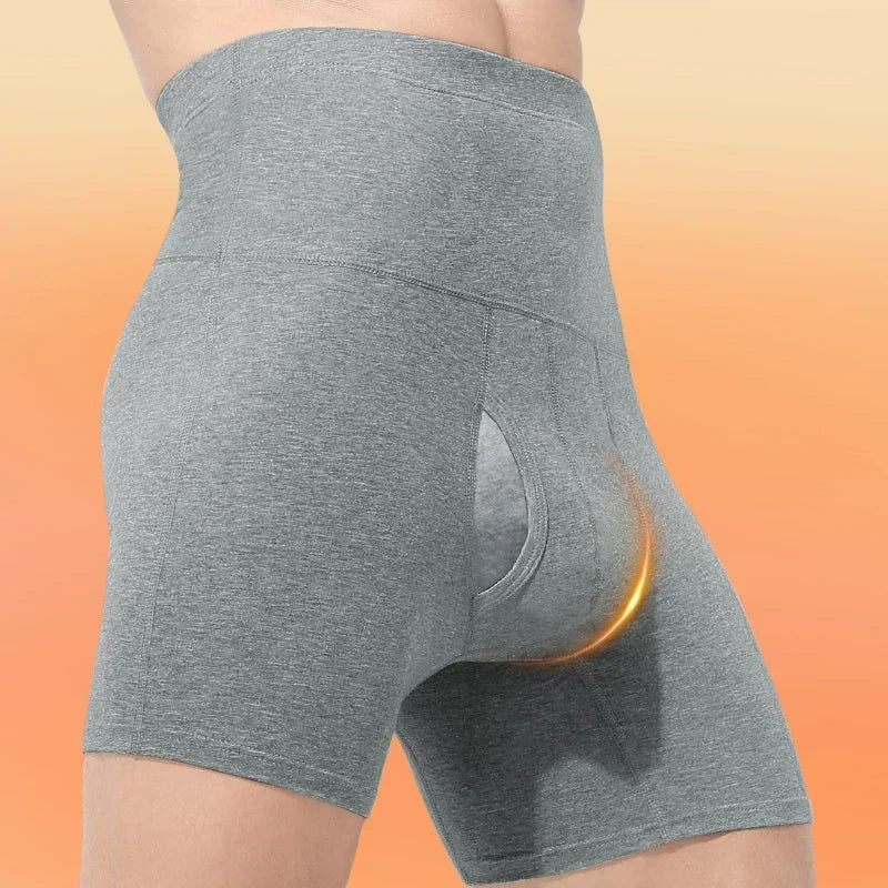 Men's underwear: High-waisted, belt-cinching, fat-adding, anti-chafing, waist-protecting, warm, fleece, thickened, sports briefs