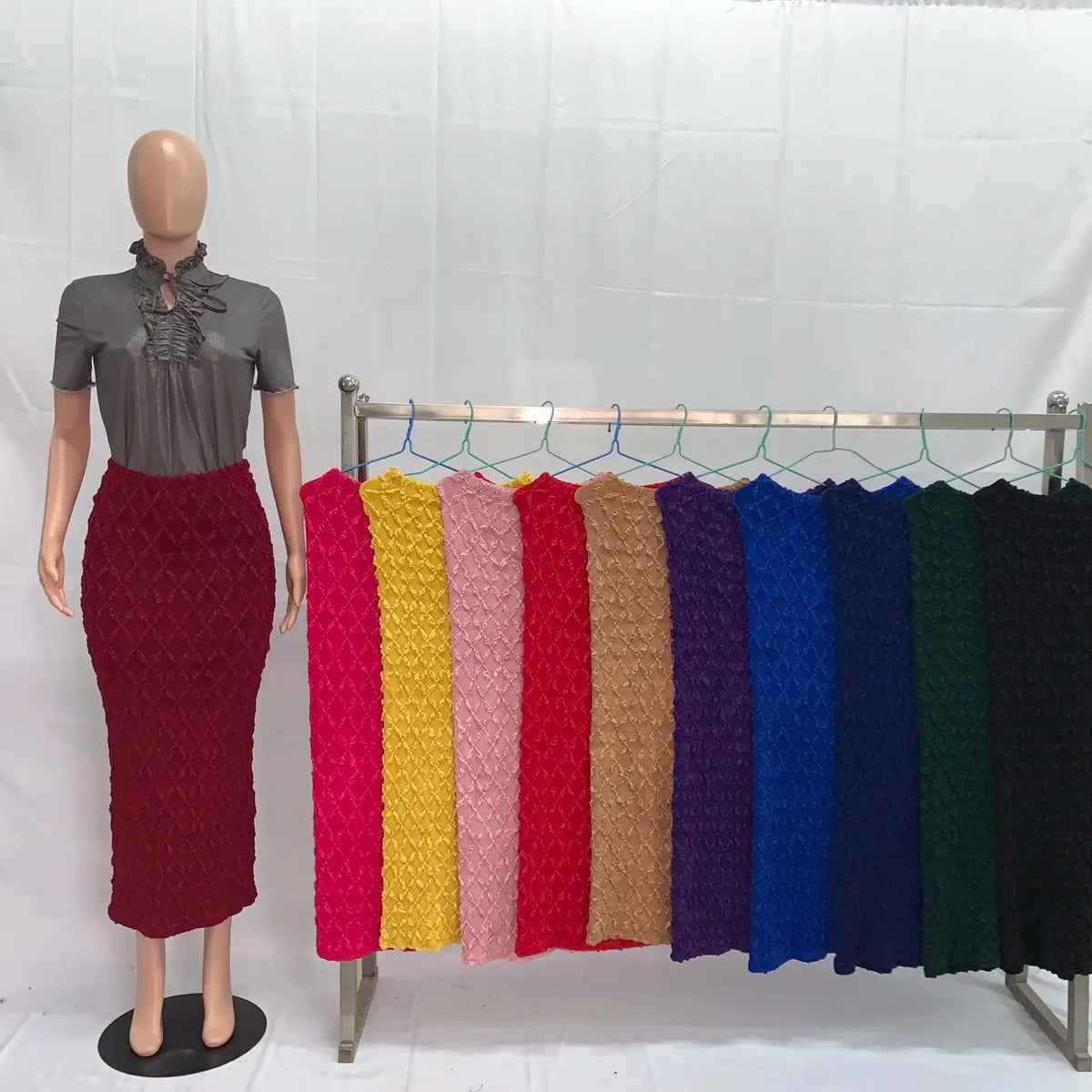 181029# Long Skirts for Women Fit Slim High Waist Skirt Plus Size Skirt