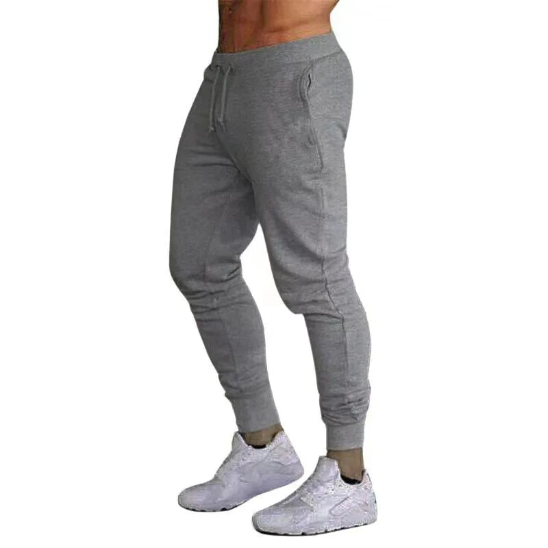 Mens Casual Pants Autumn Winter Sweatpants Men Running Jogger Sports Gym Trousers Fashion Solid Color Workout Long Pants 2025