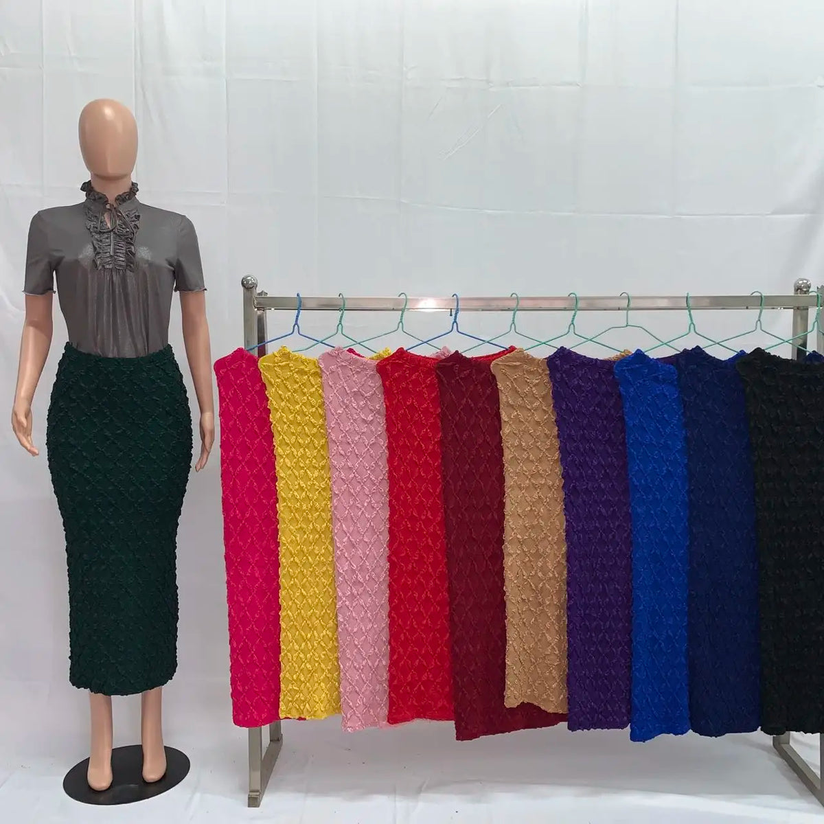 181029# Long Skirts for Women Fit Slim High Waist Skirt Plus Size Skirt