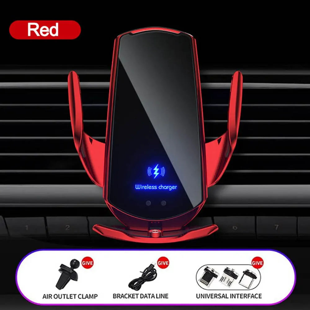 15W Auto-Clamping Wireless Car Charger & Phone Holder