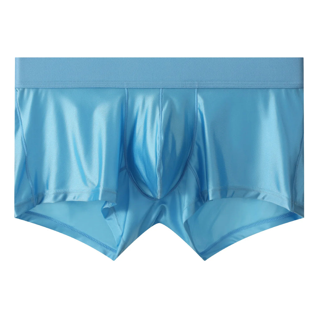 Men's Glossy Breathable Boxer Briefs