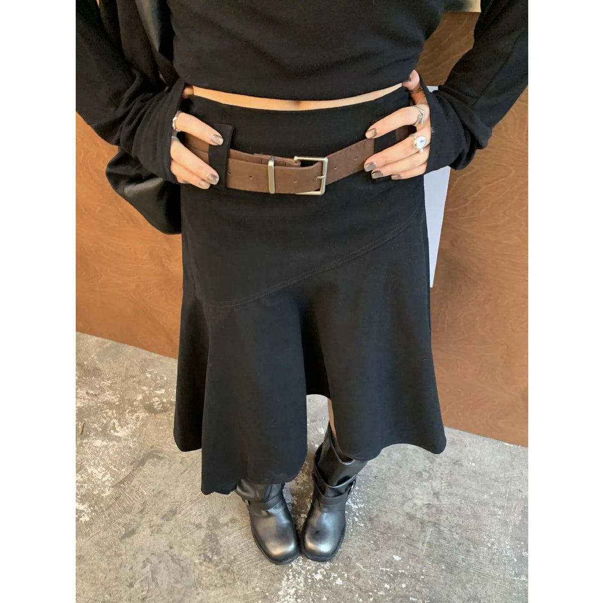 Women'S Skirts Spring Autumn Vintage Irregular Skirt Unique Design Flowy