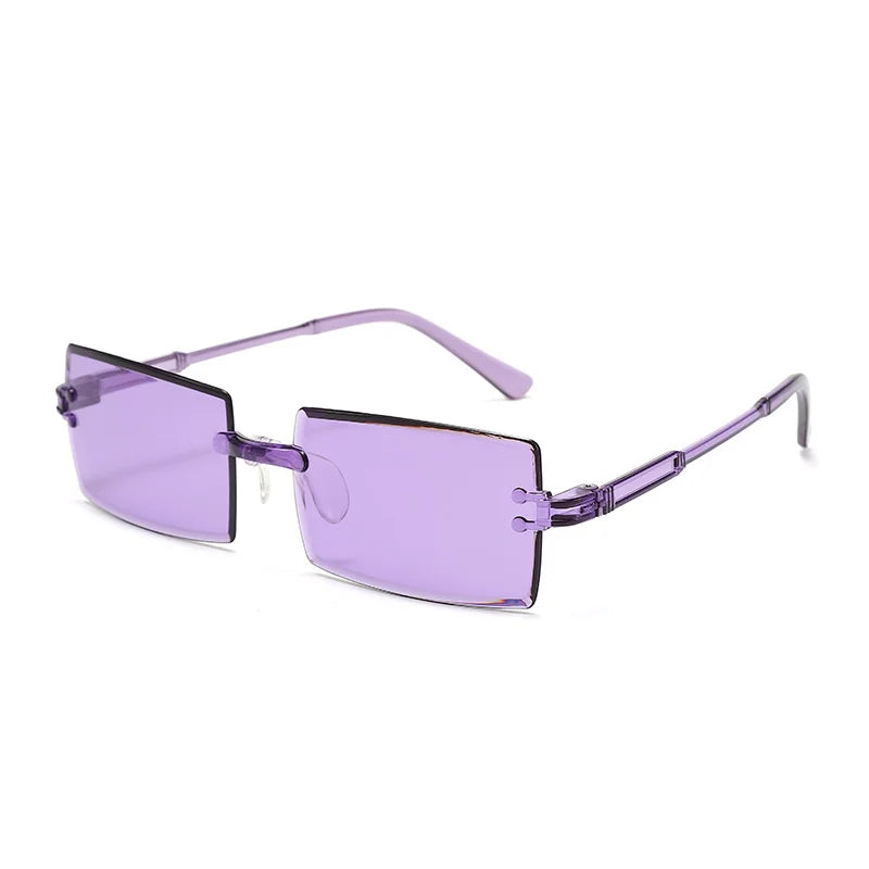 Rivet Rectangle Sunglasses