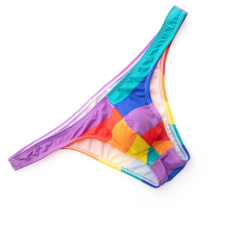 Printed Briefs Men Underwear Sexy Slip Hombre Bikini Briefs Man U Convex Underpants Cuecas Calzoncillos Mesh Mens Lingerie
