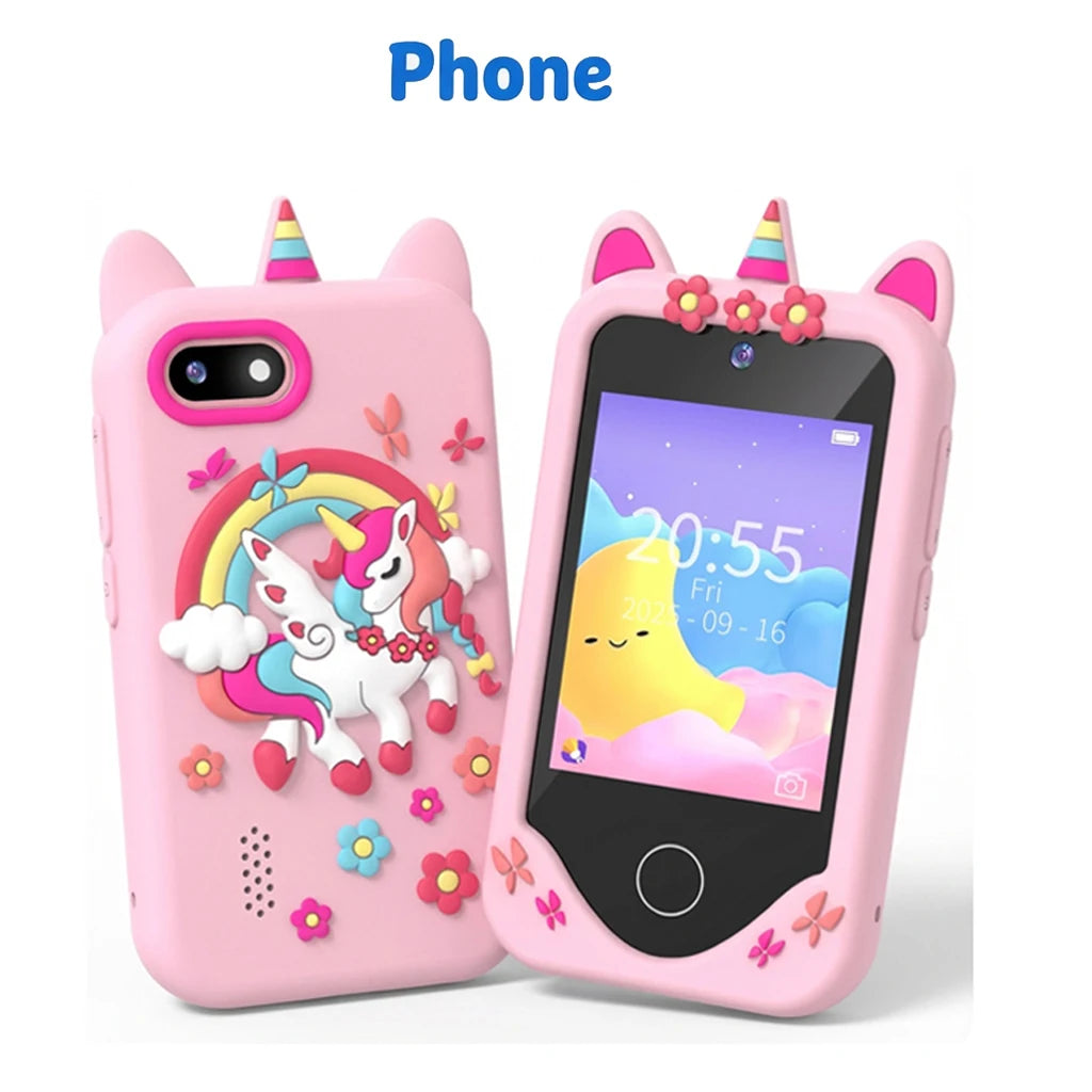 Kids Smart Toy Phone 44 Puzzle Games MP3 Player Camera Touchscreen