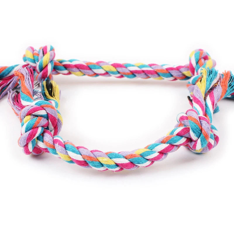 1 Pcs Random Pet Puppy Chew Toy Cotton Knot Rope Molar Toy Durable Hemp