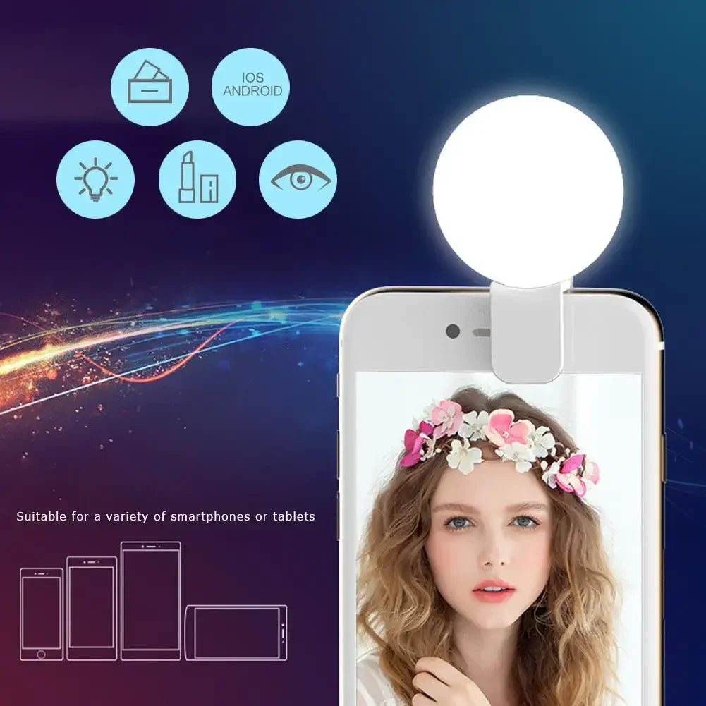 Clip-On LED Selfie Ring Light