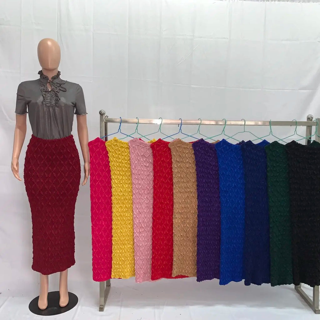 181029# Long Skirts for Women Fit Slim High Waist Skirt Plus Size Skirt