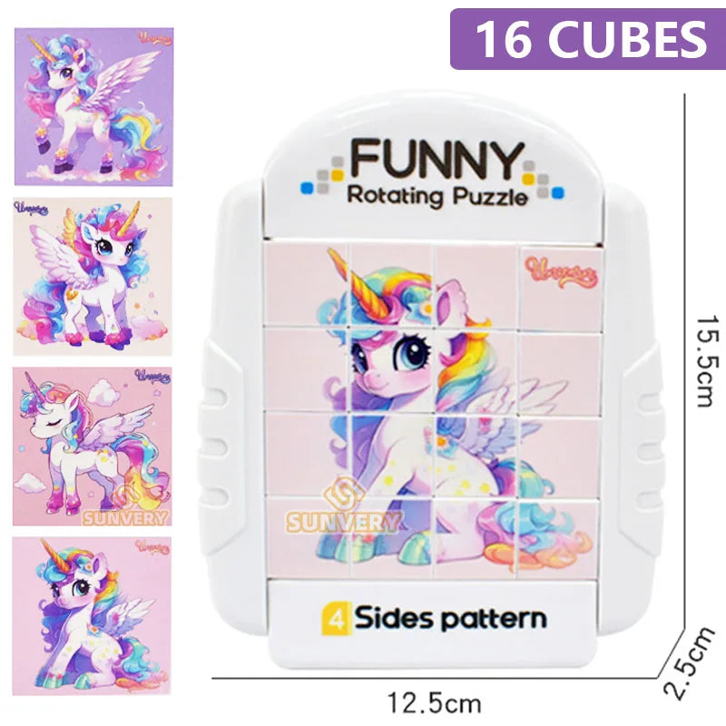 4IN1 Rotating Puzzle For Kids Fidget Toys 3 4 5 6 7 8 Year Old 4 Puzzles