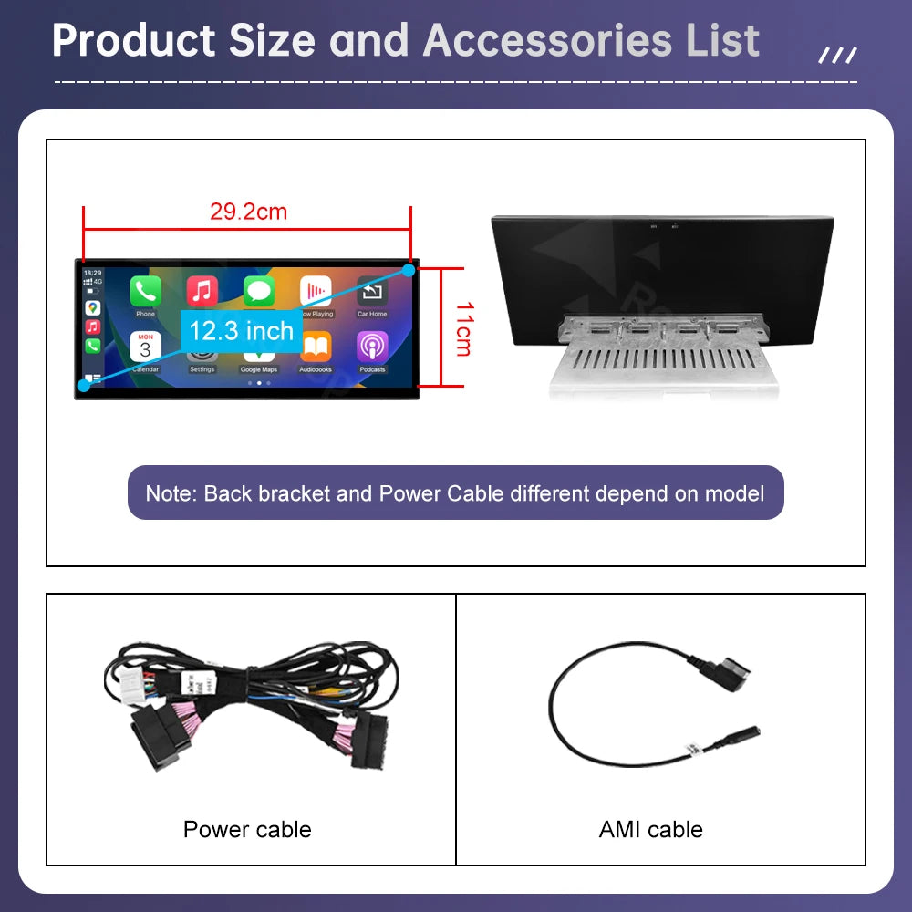 Road Top 12.3" Linux Screen Multimedia For Audi Q3 2013-2018 Wireless