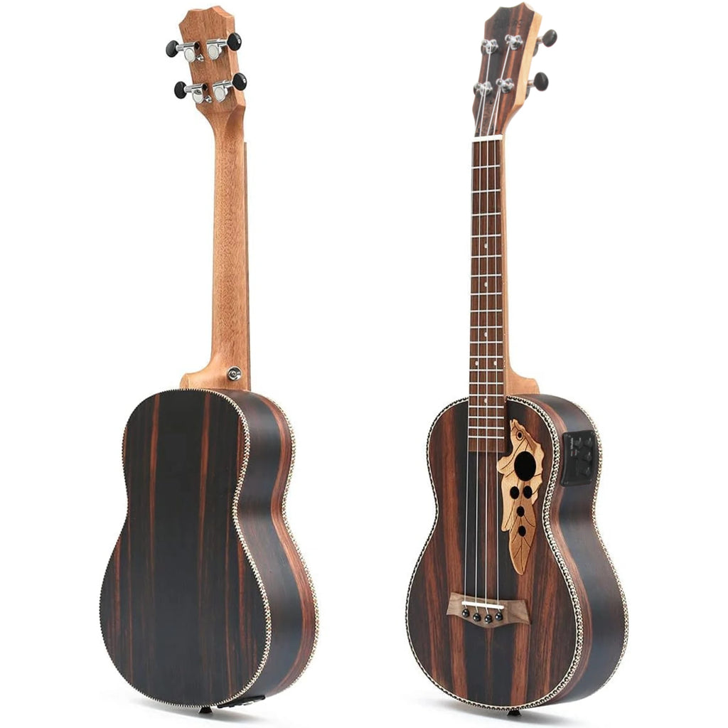 Batking Tenor Ukulele For Left Hand, 26 Inch All Blackwood Acoustic