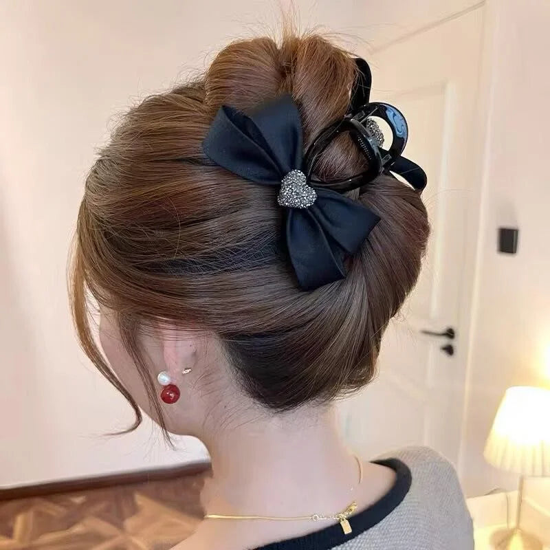 Women's Rhinestone Bow Hair Clip