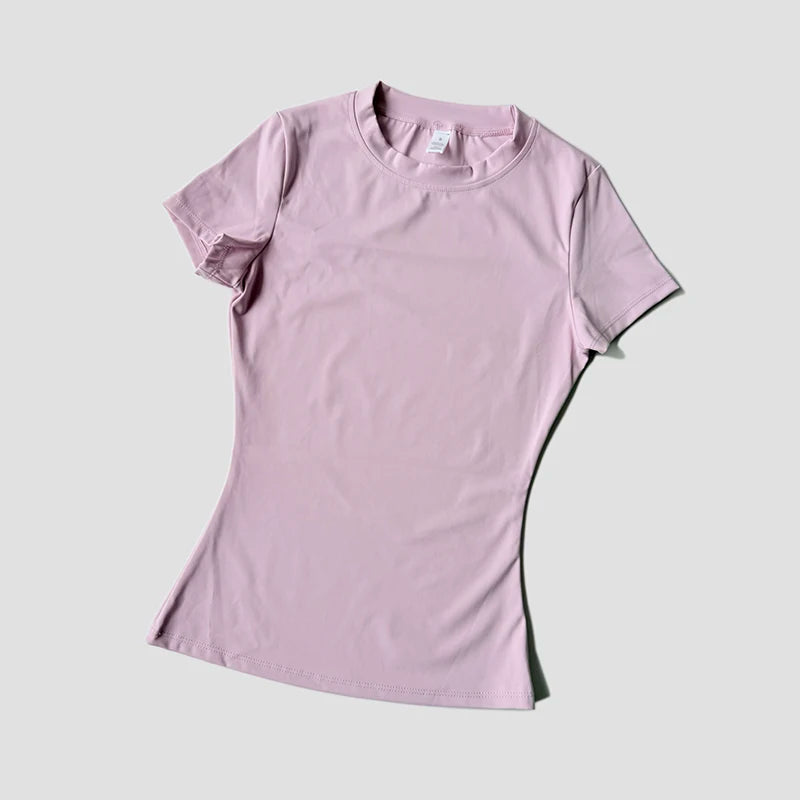 Women Yoga Top Seamless Sport T Shirts Fitness Clothes Short Sleeve Yoga
