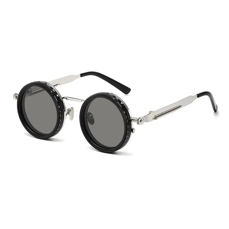 Round Adjustable-Lens Sunglasses